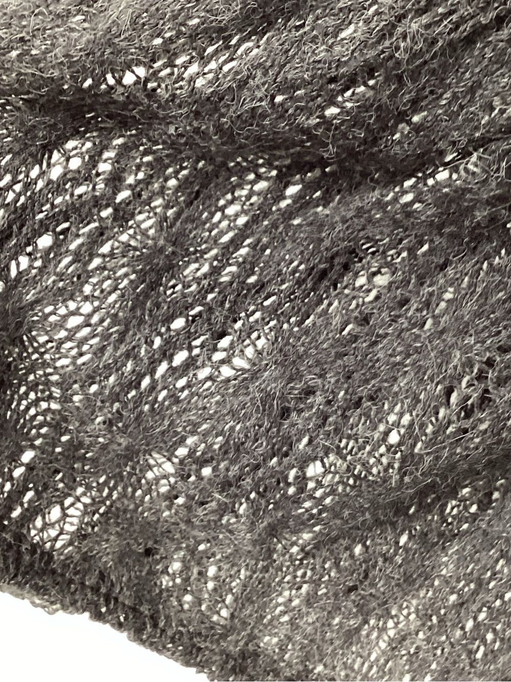 Free People Charcoal Gray Knit Skirt Lace Design Purple Ribbon Belt Detail S/P - Picture 3 of 12